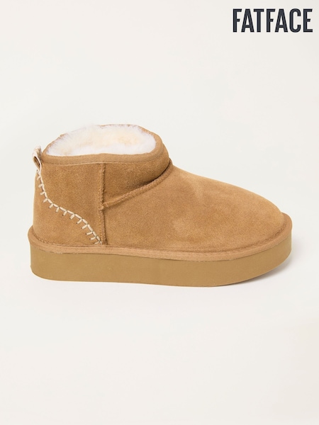 FatFace Maeve Tan Brown Mini Boot (F56095) | R$ 545