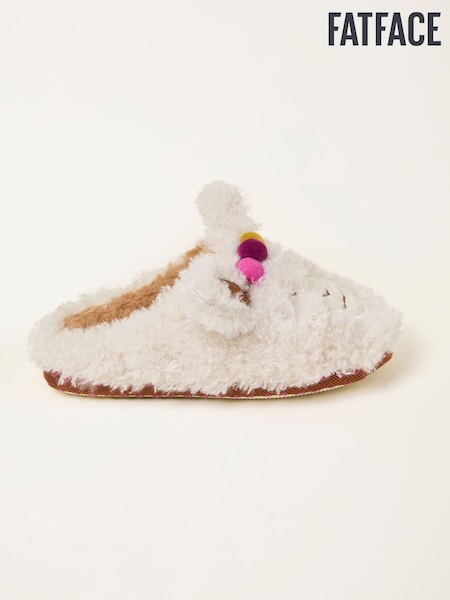 FatFace Lydia Ivory Llama Slipper (F56098) | €42