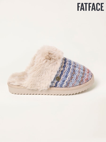FatFace Kaia Blue Knit Mule (F56099) | €46