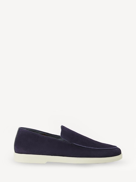 Frescobol Carioca Blue Miguel Suede Loafers (F56364) | AED1,427