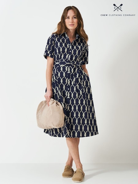 Crew Clothing Company Blue Eleanor 100% Cotton Shirt Dress (F56392) | 4,746 UAH