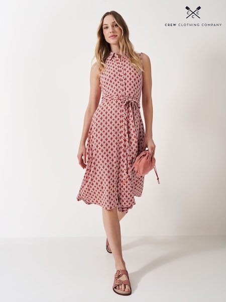 Crew Clothing Company Red Emma Sleeveless Jersey Shirt Dress (F56394) | R$ 640