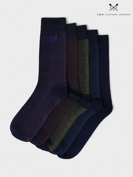 Crew Clothing Pink Dot Bamboo Socks 5 Pack (F56420) | €44