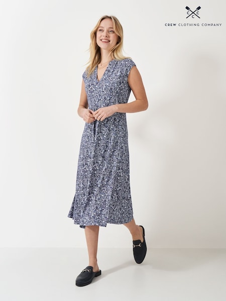 Crew Clothing Blue Nina Sleeveless Jersey Dress (F56422) | €83