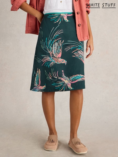White Stuff Green Nell Reversible 100% Organic Cotton Skirt (F56497) | €79