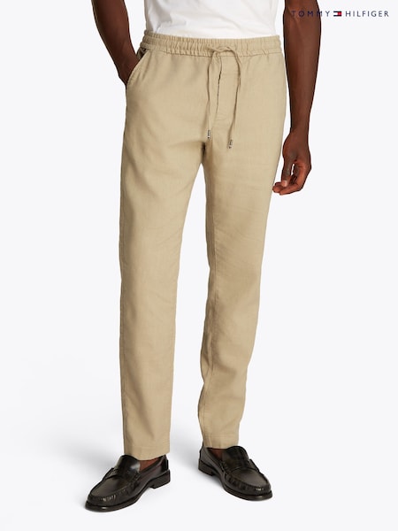 Tommy Hilfiger Natural Harlem Linen Trousers (F56516) | €170