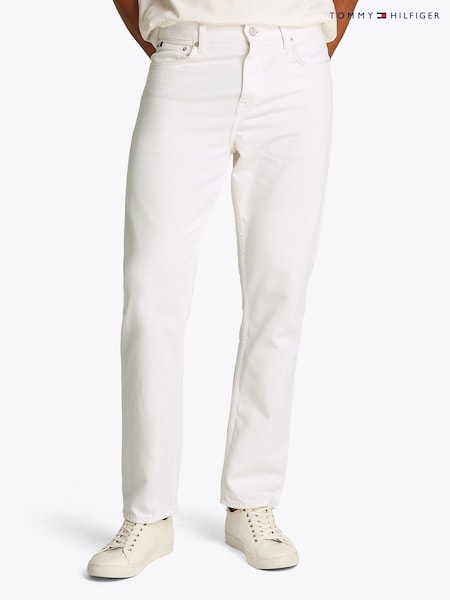 Tommy Hilfiger White Regular Fit Mercer Straight Jeans (F56524) | €156