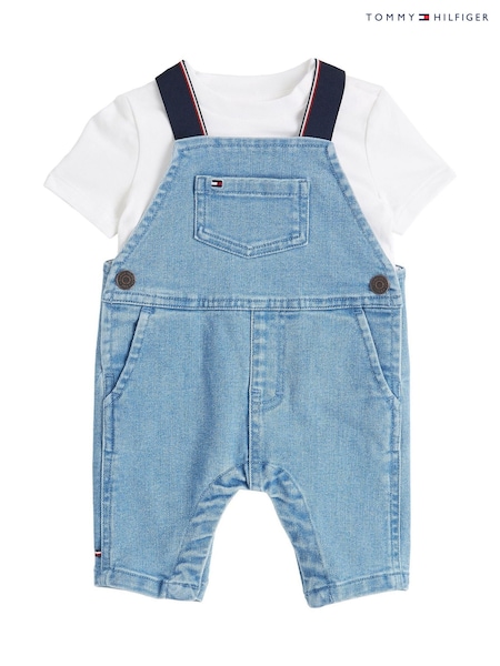 Tommy Hilfiger Blue Denim Dungarees (F56552) | R$ 640