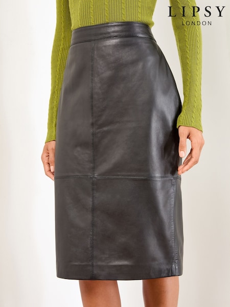 Lipsy Leather Midi Skirt (F56558) | R$ 1.480