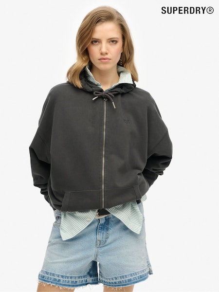 Superdry Black Studios Zip Hoodie (F56587) | ₪277