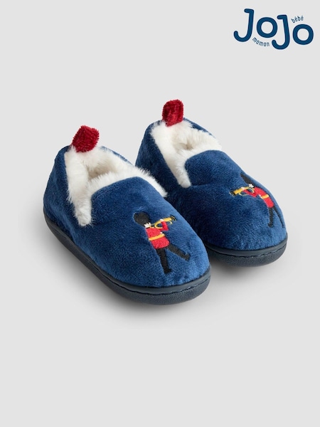JoJo Maman Bébé Blue Bear Slipper Shoes (F56614) | AED102