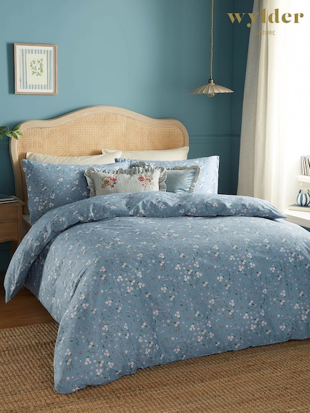 Wylder Blue Bronte Printed Floral Duvet Set (F56619) | €29 - €54
