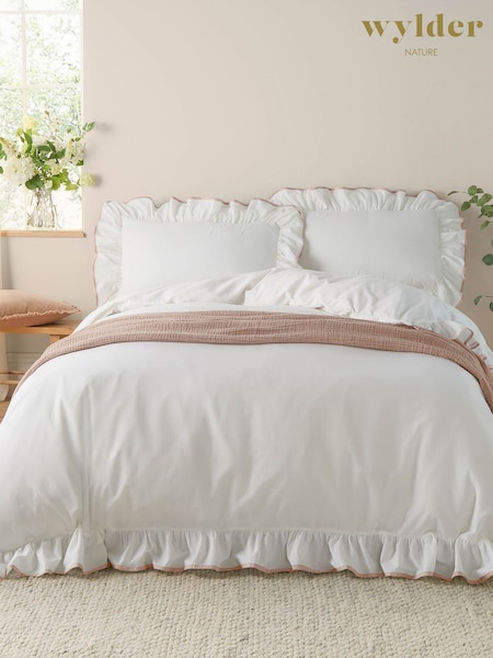 Wylder Pink Blousey Cotton Ruffle Duvet Set (F56630) | €49 - €84