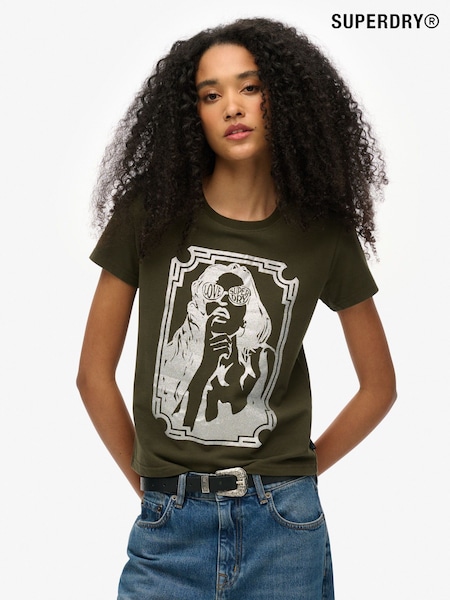 Superdry Green Pop Archive Super Fitted T-Shirt (F56690) | €35