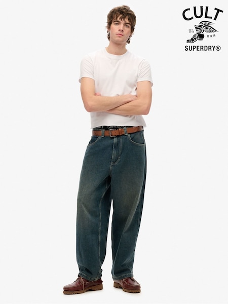 Superdry Blue Light Cult Mid Rise Baggy Jeans (F56703) | €63