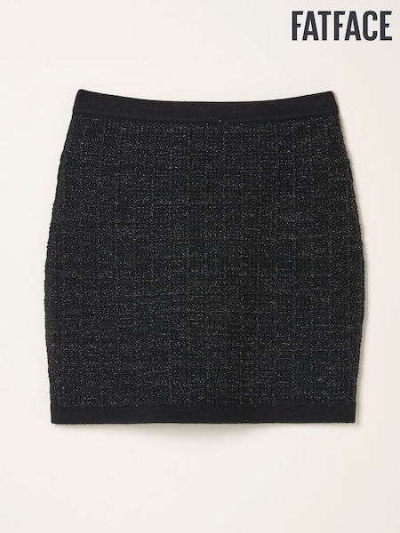FatFace Mari Black Boucle Skirt (F56773) | AED285