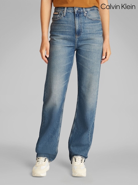 Calvin Klein Blue High Rise Straight Jeans (F56800) | €159