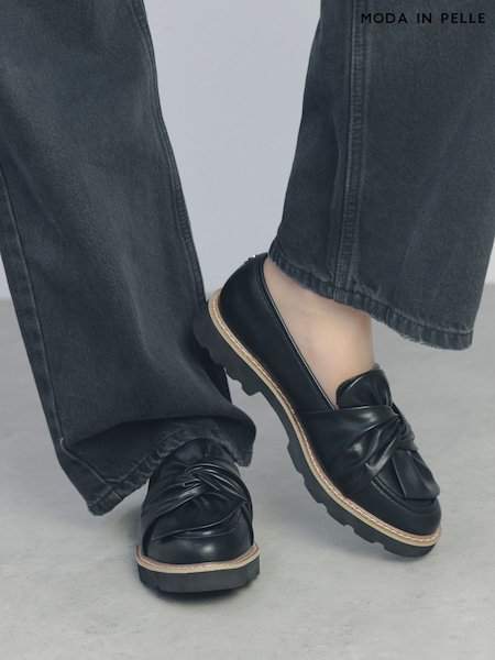 Moda in Pelle Eves Twisted Feature Comfort Loafers (F56810) | ₪347