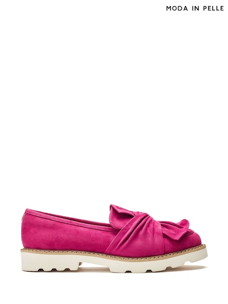 ורוד - Moda In Pelle Eves Twisted Feature Comfort Loafers (F56815) | ‏347‏₪