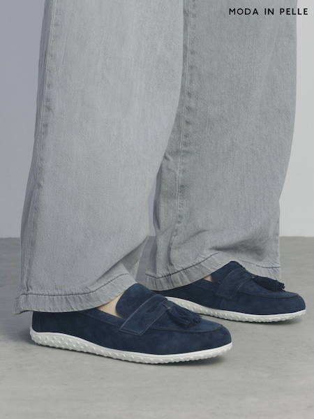 Moda in Pelle Elinia Tassel Detail Suede Loafers (F56835) | ₪448