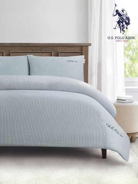 U.S. Polo Assn. True Navy Pure Cotton Stripe Duvet Set (F56839) | €112 - €184