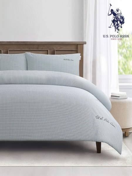 U.S. Polo Assn. Tornado Pure Cotton Gingham Duvet Set (F56856) | €112 - €184