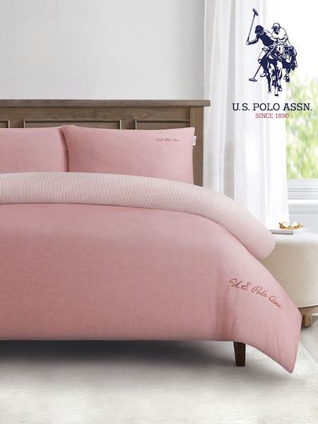 U.S. Polo Assn. Haute Red Pure Cotton Chambray Duvet Set (F56864) | 421 QAR - 693 QAR