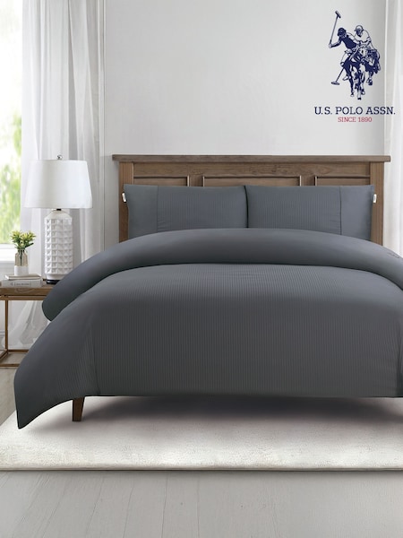 U.S. Polo Assn. Tornado Pure Cotton Dobby Stripe Duvet Set (F56874) | €139 - €212