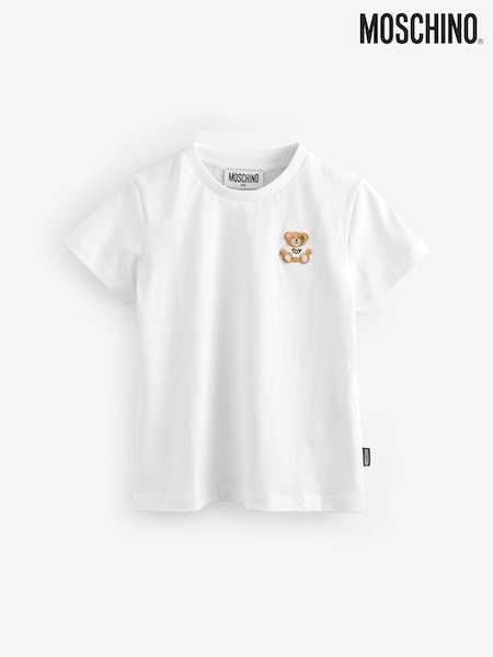 Moschino White Short Sleeve Logo T-Shirt (F56886) | €92 - €109