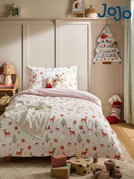 Father Christmas and Friends 100% Cotton Duvet Cover and Pillowcase Set (F56937) | €27 - €47