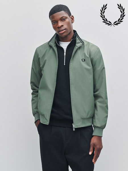 Fred Perry Green The Brentham Jacket (F56965) | AED1,083