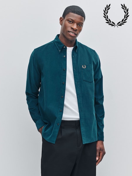 Fred Perry Blue Needle Cord Shirt (F57003) | 733 QAR