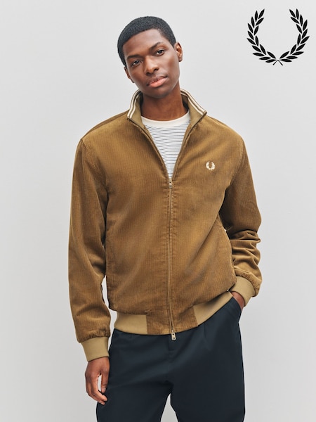 Fred Perry Brown Cord Brentham Jacket (F57048) | €269