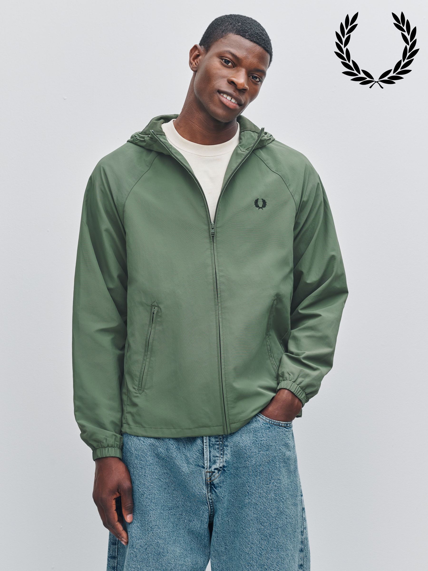 ジャケット・アウター FRED PERRY Zip Through Jacket UK 10 Men's Clearance Fred Perry Zip Through Coatsandjackets | Next Oman