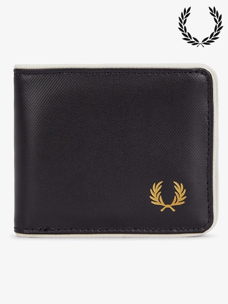 Fred Perry Coated Polyester Billfold Black Wallet (F57074) | €59