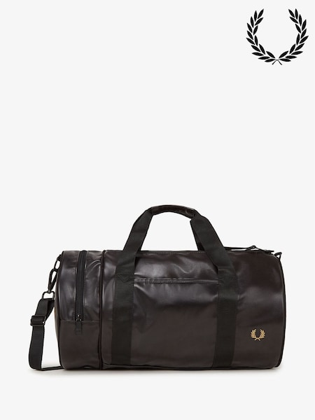 Fred Perry Tonal Classic Barrel Black Bag (F57101) | €132