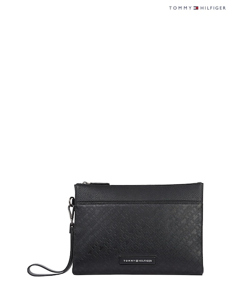 Tommy Hilfiger Black Monogram Pouch Bag (F57109) | €99