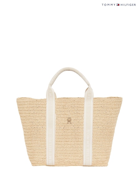 Tommy Hilfiger Brown Spring Logo Tote Bag (F57113) | 742 QAR
