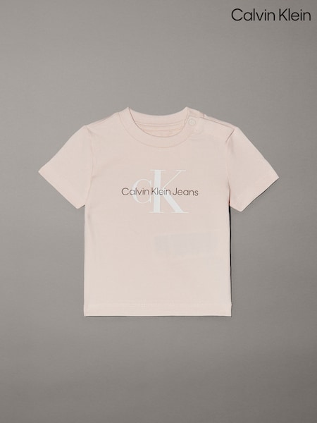 Calvin Klein Pink Newborn Short Sleeve T-Shirt (F57141) | €35