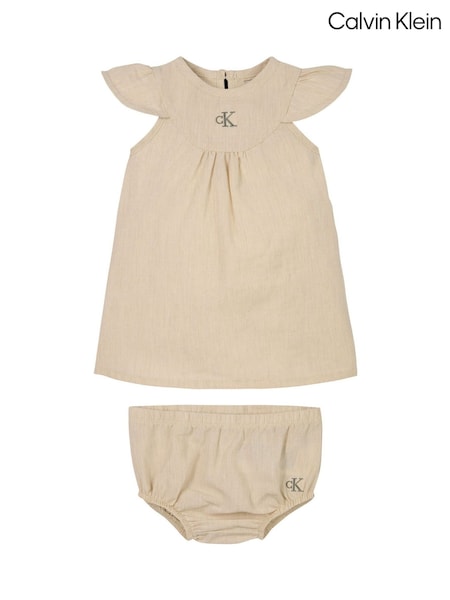 Calvin Klein Grey Soft Linen Dress (F57143) | ₪302