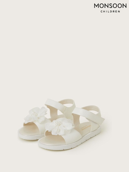 Monsoon Natural Corsage Flower Sandals (F57162) | ₪121 - ₪141