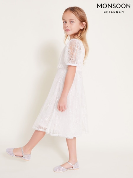 Monsoon Natural Lace Embellished Belt Dress (F57176) | 3,605 UAH - 4,206 UAH