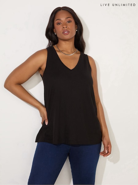 Live Unlimited Black Curve 100% Cotton Slub Vest (F57201) | $56