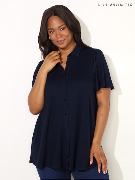 Live Unlimited Blue Jersey Short Sleeve Shirt (F57258) | $86