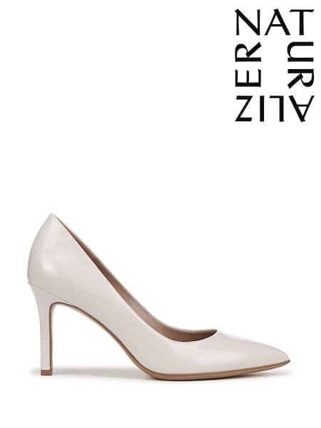 Alb - Pantofi Naturalizer Anna cu vârf ascuțit, toc stiletto și Wide Fit (F57279) | 894 LEI
