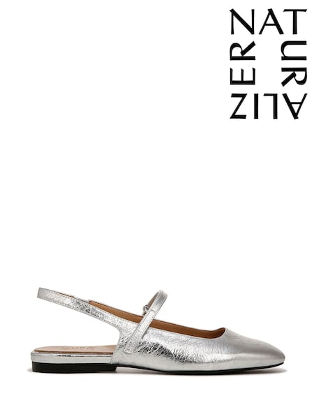 Argint/Argintiu - Pantofi Naturalizer Argintiu Connie cu baretă pe gleznă și lățime extra (F57281) | 819 LEI