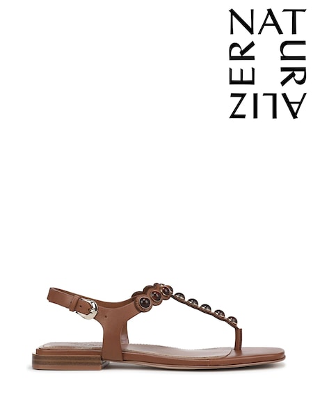 Naturalizer Regular Fit Nara Toe Post Brown Sandals (F57297) | €153