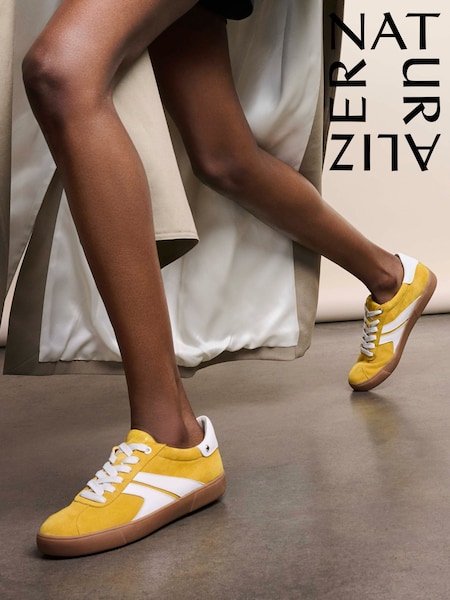 Желтый - Naturalizer Medina Wide Fit Lace-Up Trainers (F57311) | €133
