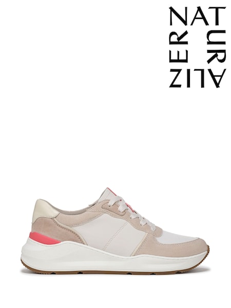 Белый - Naturalizer Grey Blossom Wide Fit Lace-Up Trainers (F57313) | €152