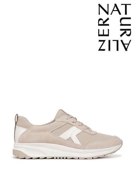 Белый - Naturalizer Suri Wide Fit Lace-Up Trainers (F57332) | €133